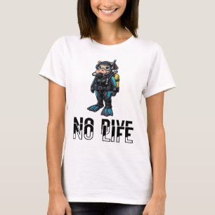 T-shirt Plongeur hippopotame sous l'eau Plongée en scaphan