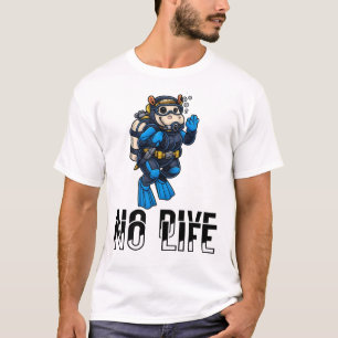 T-shirt Plongeur hippopotame sous l'eau Plongée en scaphan