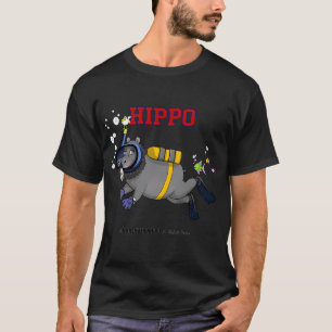 T-shirt Plongeur Scaphandrier Hippopotame