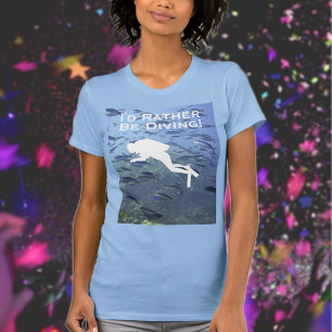 T-shirt Plongeur Scuba Design "Je préfère Plonger"