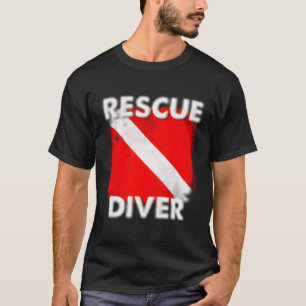 T-shirt Plongeur Secouru Scuba Pour Les Étudiants Divers