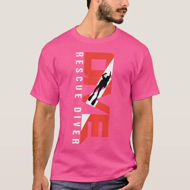 T-shirt Plongeur Secouru Scuba Pour Les Étudiants Divers (Devant)