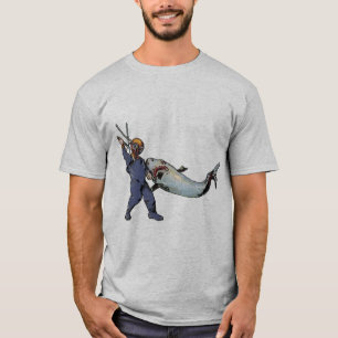 T-shirt Plongeur vintage avec casque de plongée combattant