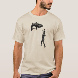 T-shirt Plongeur vintage avec le casque, le couteau, et le