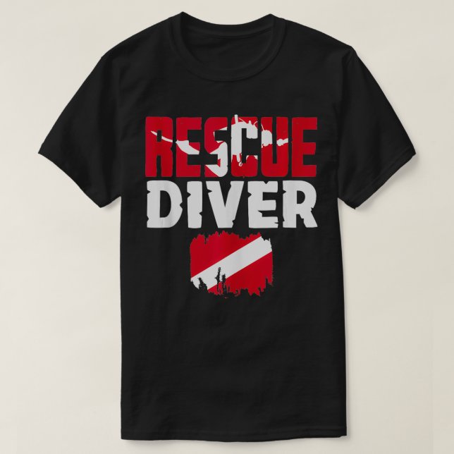 T-shirt Plongeurs Certifiés Plongeur Secouru 1 (Design devant)