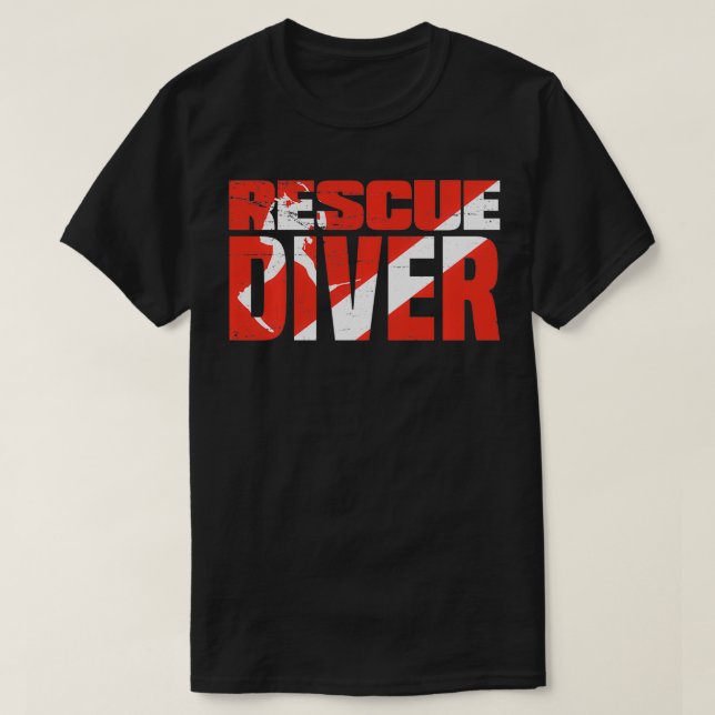 T-shirt Plongeurs Certifiés Plongeur Secouru 2 (Design devant)