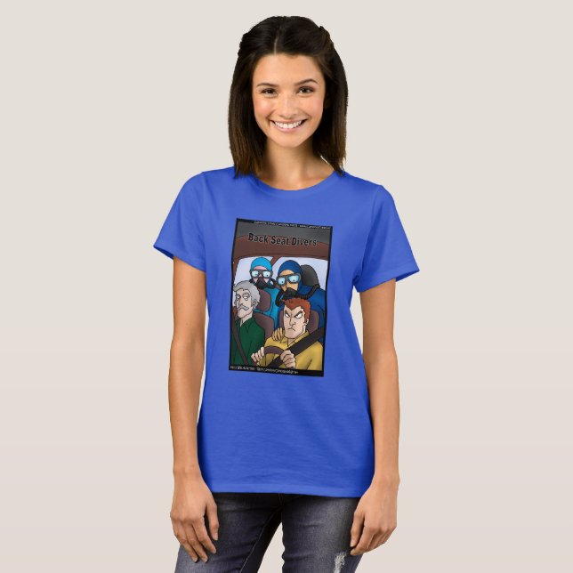 T-shirt Plongeurs de siège arrière Funny Rick Londres Funn (Devant entier)