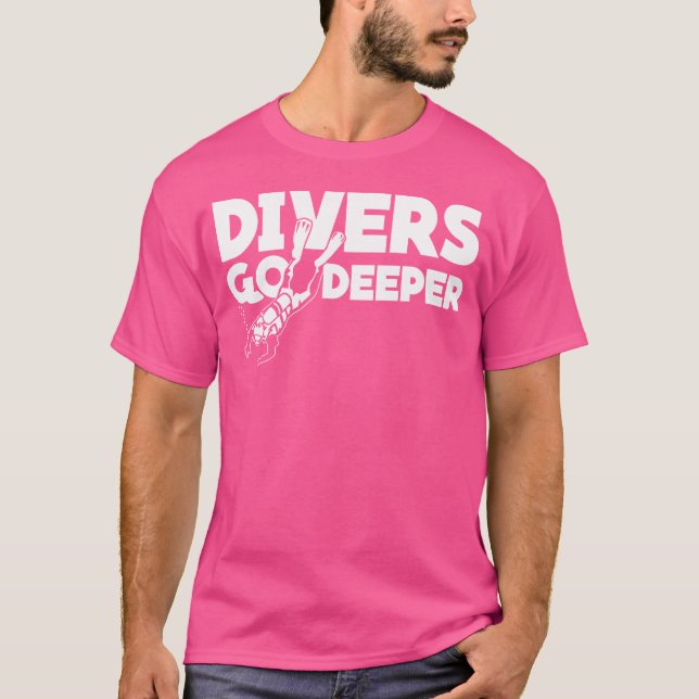 T-shirt Plongeurs Deeper Drôle Diver Plongée Plongée Plong (Devant)