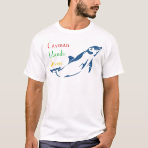 T-shirt Plongeurs des Îles Caïman - dauphin (avant)