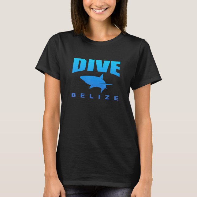 T-shirt Plongez au Belize avec un requin, plongée en scaph (Devant)