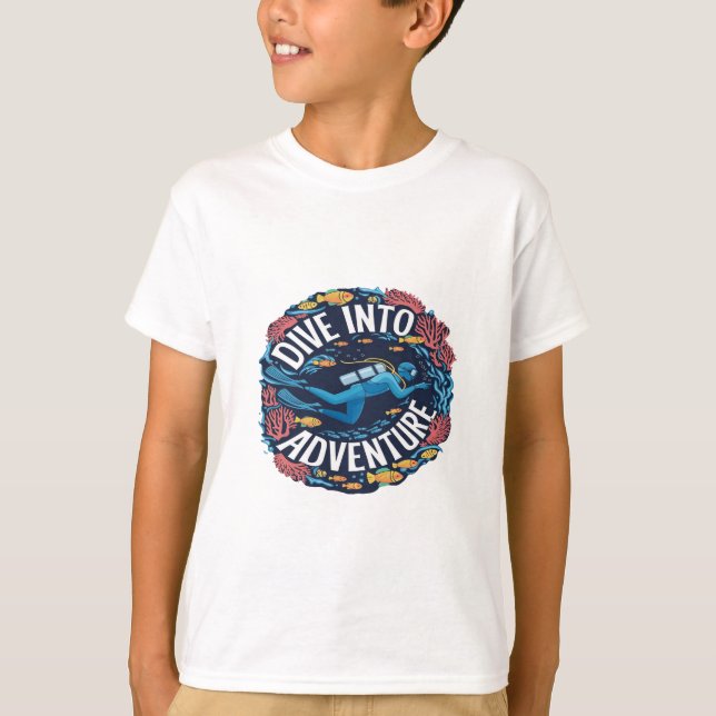 T-shirt Plongez Dans L'Aventure Plongée sous-marine Explor (Devant)