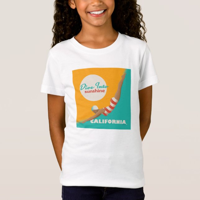 T-Shirt Plongez Dans Le Soleil | Californie (Devant)