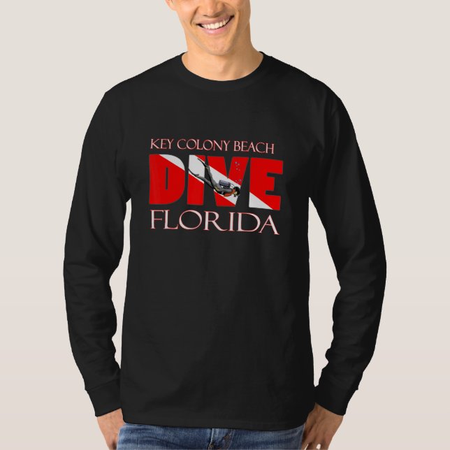 T-shirt Plongez Key Colony Beach Floride Plongée en scapha (Devant)