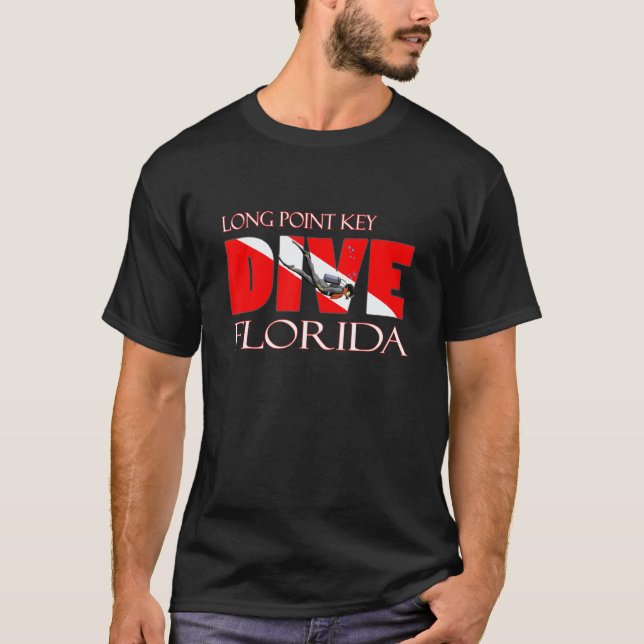 T-shirt Plongez Long Point Key Floride Plongée en scaphand (Devant)