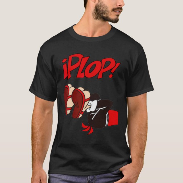 T-shirt PLOP ! - une chute historique Une bande dessinée a (Devant)
