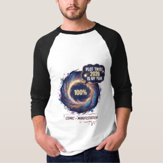 T-shirt Plot Twist 2026 Is My Year Cosmic Galaxy Motivatio