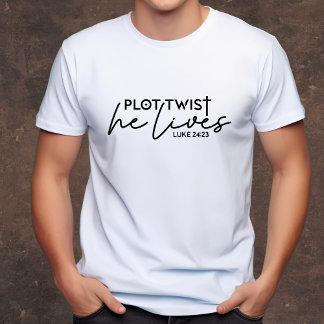 T-shirt Plot Twist He Lives drôle hommes's Christian