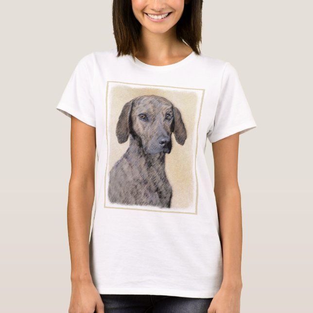 T-shirt Plott Peinture - Cute Original Chien Art (Devant)