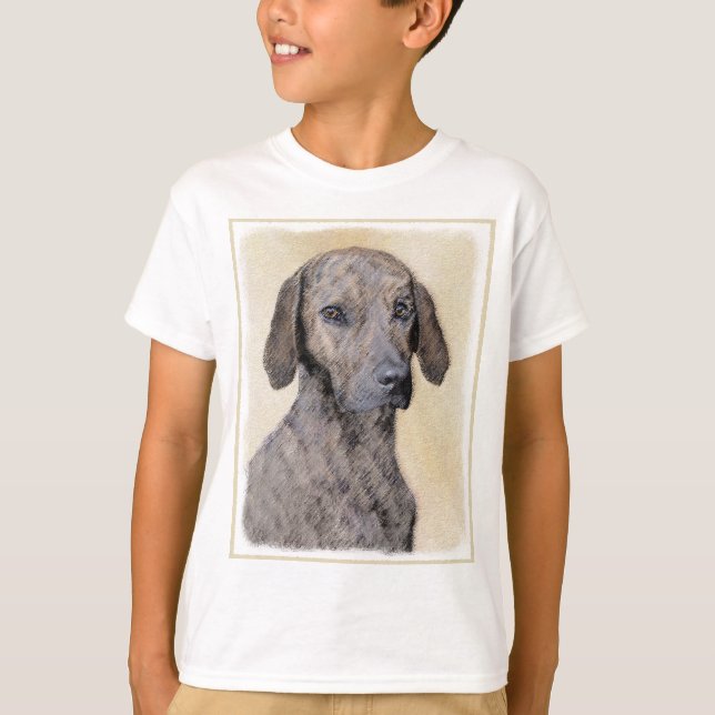 T-shirt Plott Peinture - Cute Original Chien Art (Devant)