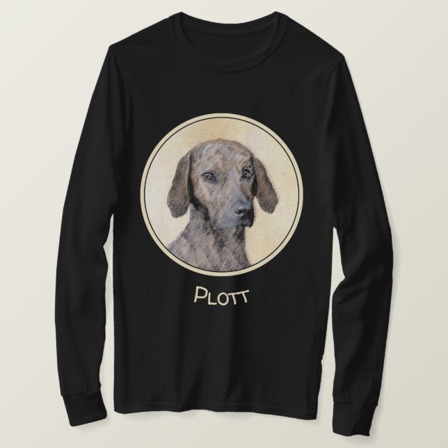 T-shirt Plott Peinture - Cute Original Chien Art (Design devant)