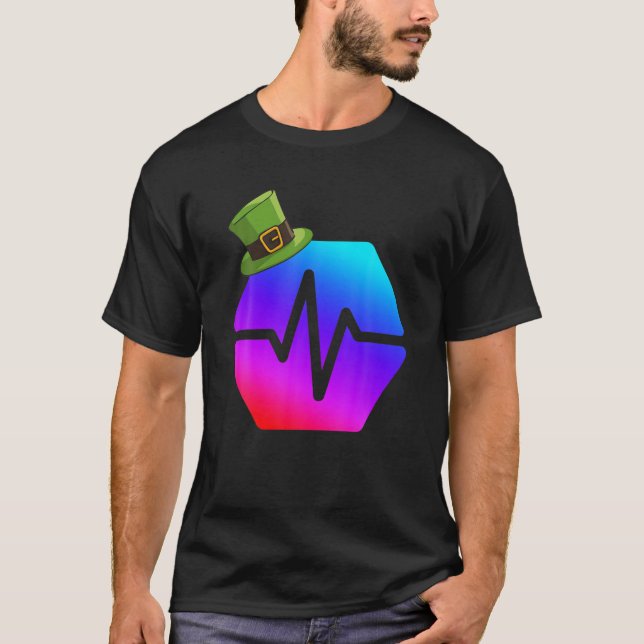 T-shirt PLS Pulsechain Avec Casquette St Patrick Pour St P (Devant)