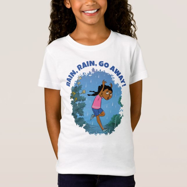 T-Shirt PLUIE PLUIE S'ÉLOIGNER Filles Noires Afro (Devant)