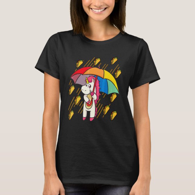 T-shirt Pluie Tacos Unicorn Parapluie Cinco De Mayo Part (Devant)