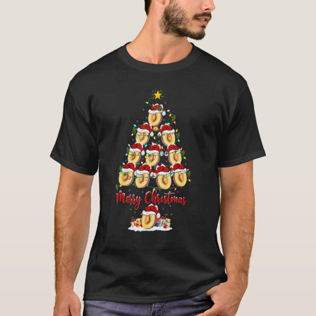 T-shirt Plum Christmas Tree Lights Santa Plum Xmas (Devant)