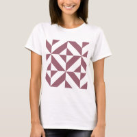 Plum Geometric Deco Cube Pattern