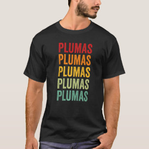 T-shirt Plumas County California Rainbow Text