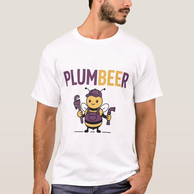 T-shirt Plumbeer – Plombier Abeille Drôle (Devant)