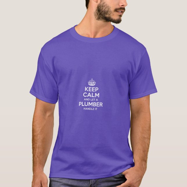 T-shirt PLUMBER Don Funny Titre de l'emploi Profession Ann (Devant)