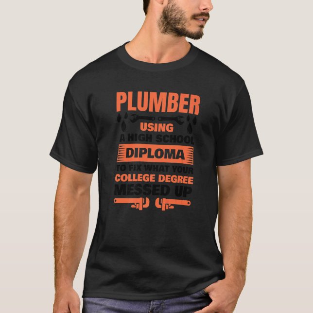 T-shirt Plumber For Men Women Pipefitter Pipe Plumber  5 (Devant)