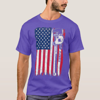 T-shirt Plumber Patriotic American Flag Patriot Plumbing