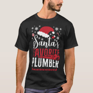 T-shirt Plumber Père Noël Favori Plumber Noël Vintage