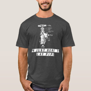 T-shirt Plumber s Funny IM JUST HERE TO LAY PIPE For