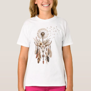 T-shirt Plume Bohème Pissenlit Occidental