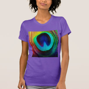 T-shirt Plume de paon vibrant