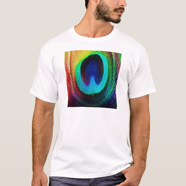 T-shirt Plume de paon vibrant (Devant)