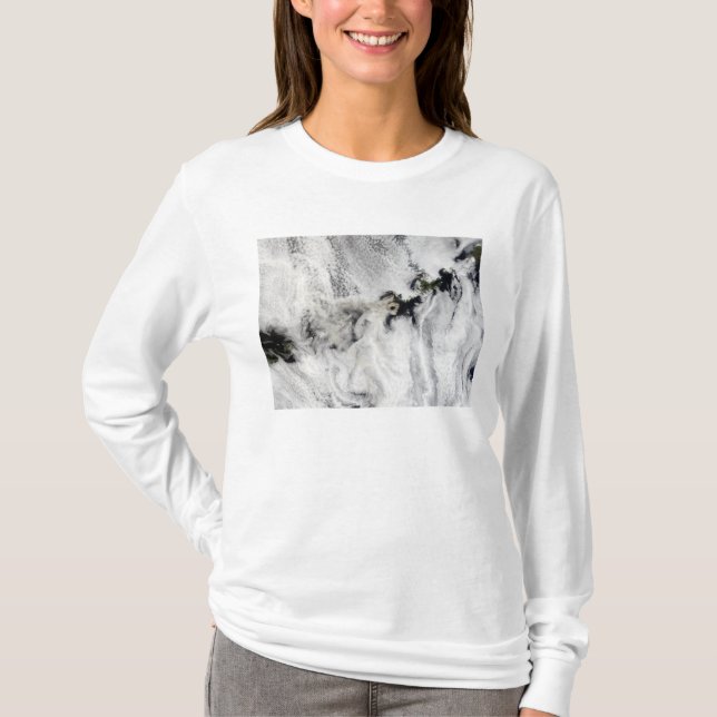 T-shirt Plume du volcan Okmok, îles Aléoutiennes (Devant)