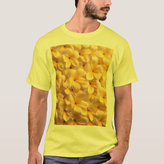 T-shirt Plumeria Fleur Jaune (Devant)