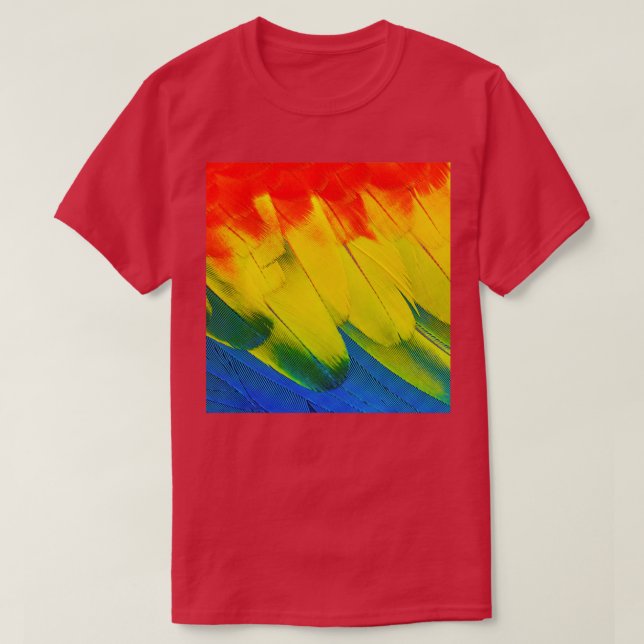 T-shirt Plumes colorées de perroquets (Design devant)