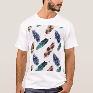 T-shirt Plumes colorées Texture tribale