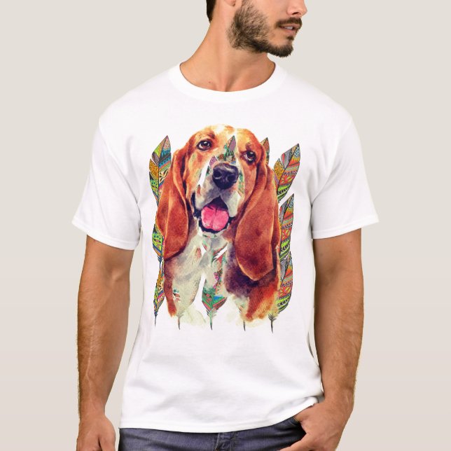 T-shirt Plumes de couleur de l'eau de la coque (Devant)