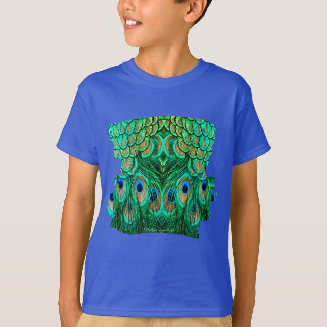 T-shirt Plumes de paon glorieuses (Devant)