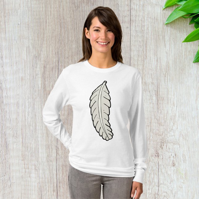 T-shirt Plumes dessinées à la main Nature minimaliste (Créateur téléchargé)