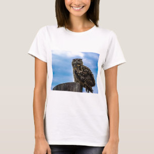 T-shirt Plumes d'oiseau de hibou Animal Nature Destin Paix