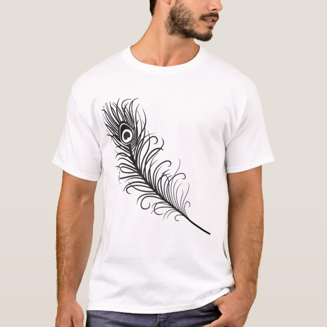 t-shirt plumes paon (Devant)