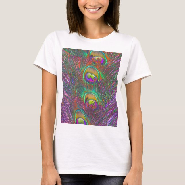 T-shirt Plumes Peacock Tinsel de Noël (Devant)