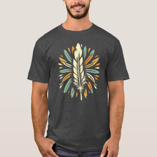 T-shirt Plumes Southwest Warrier Indian Tribal Art